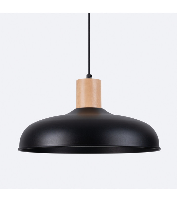 Indy 38cm Dome Pendant Ceiling Light Black-8