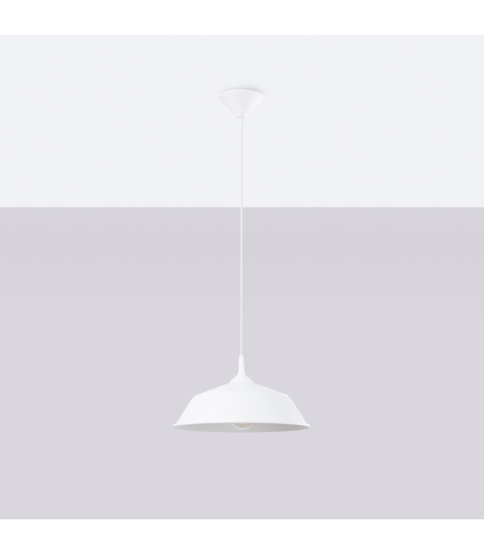 Frika 34cm Dome Pendant Ceiling Light White-3