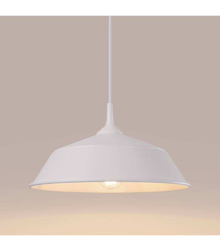 Frika 34cm Dome Pendant Ceiling Light White-9