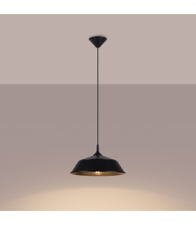 Frika 34cm Dome Pendant Ceiling Light Black-2