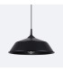 Frika 34cm Dome Pendant Ceiling Light Black-5