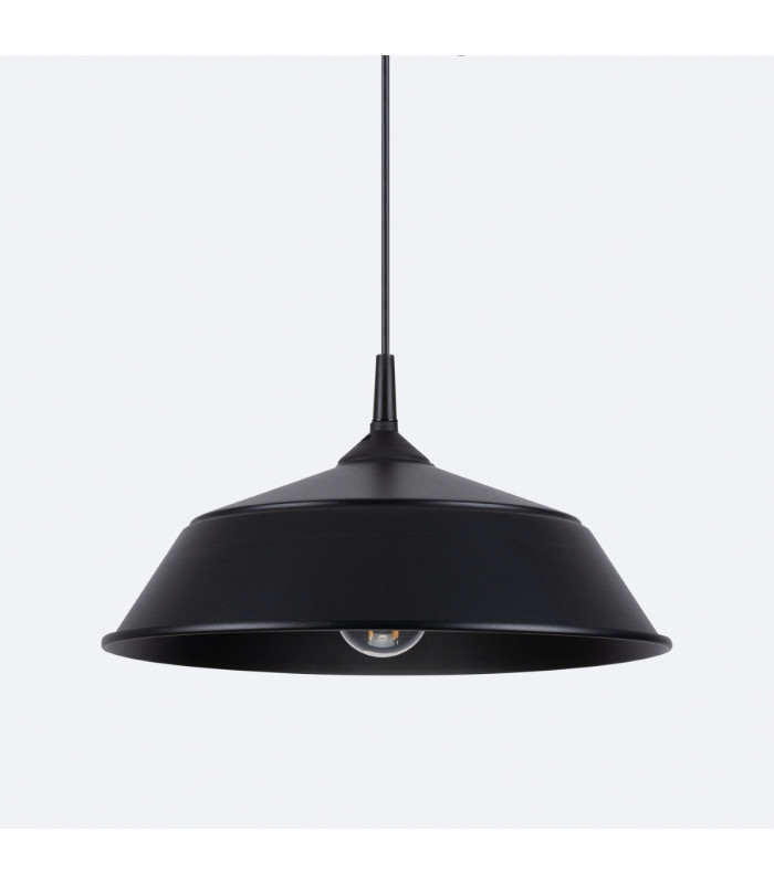 Frika 34cm Dome Pendant Ceiling Light Black-5