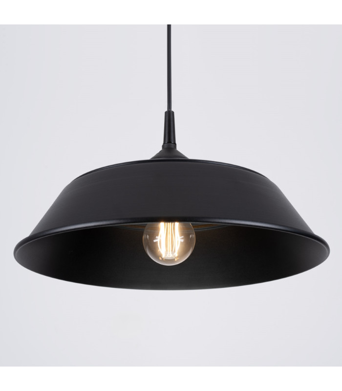 Frika 34cm Dome Pendant Ceiling Light Black-7
