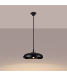 Gina 38cm Dome Pendant Ceiling Light Black-2