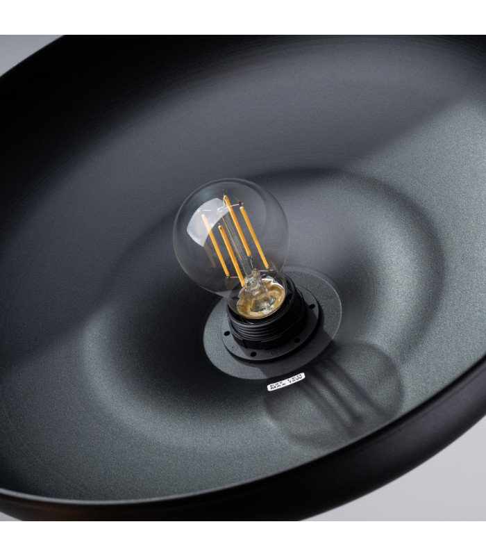 Gina 38cm Dome Pendant Ceiling Light Black-4