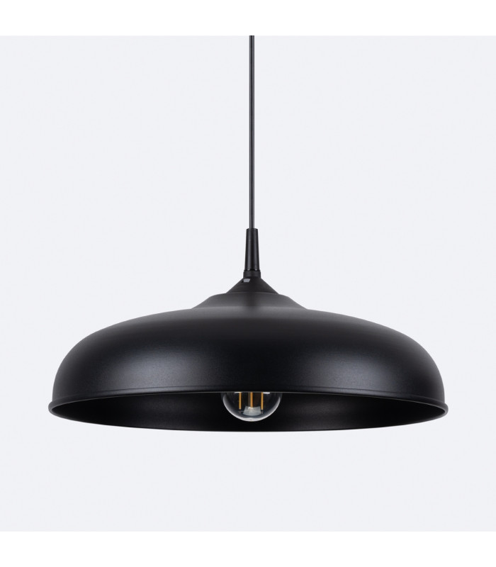 Gina 38cm Dome Pendant Ceiling Light Black-7