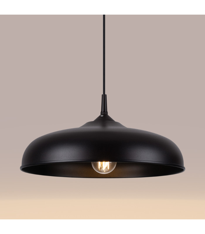 Gina 38cm Dome Pendant Ceiling Light Black-8