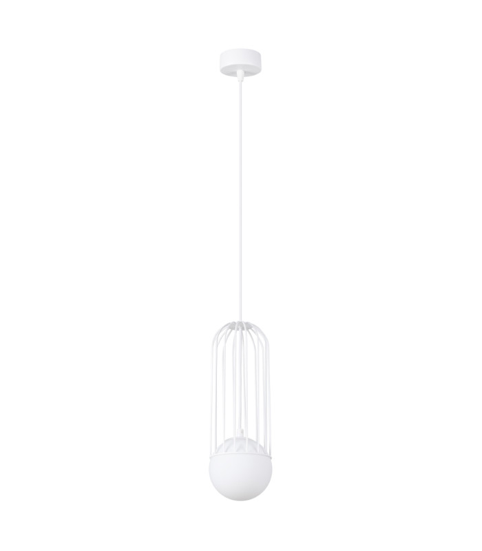 Brina Single Globe Pendant Ceiling Light White-1