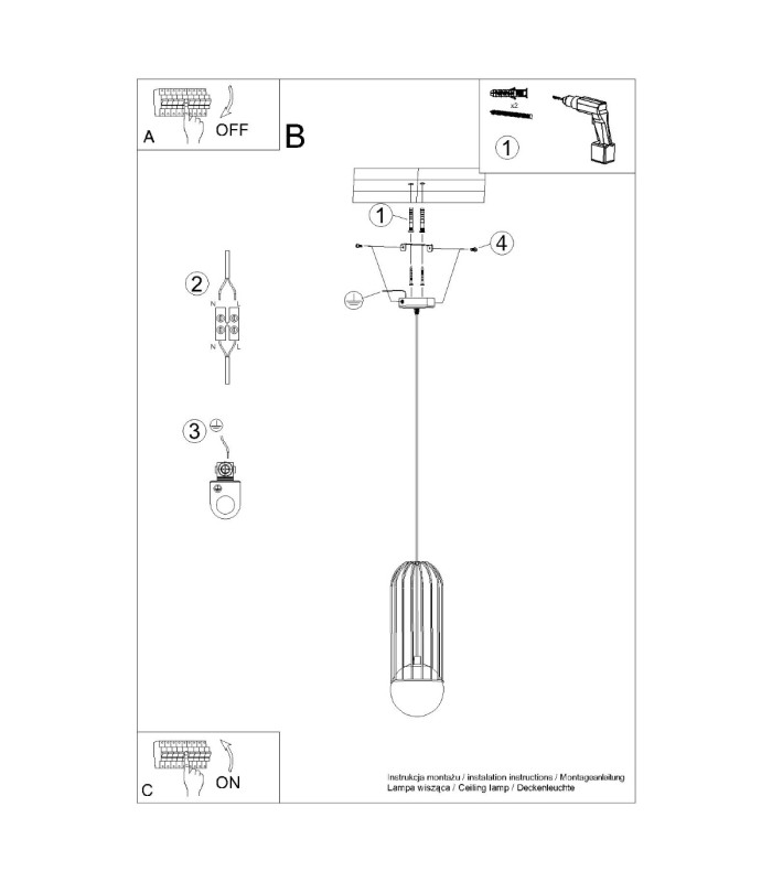 Brina Single Globe Pendant Ceiling Light White-14