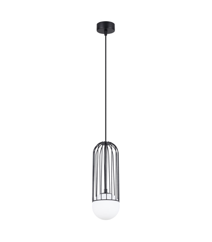 Brina Single Globe Pendant Ceiling Light Black-1