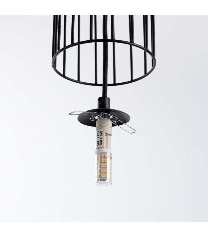Brina Single Globe Pendant Ceiling Light Black-6