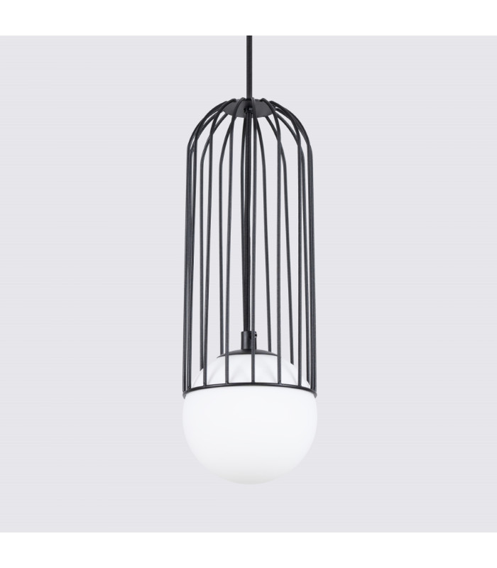 Brina Single Globe Pendant Ceiling Light Black-8
