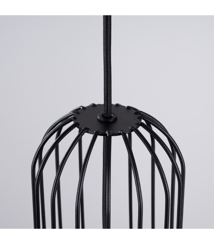 Brina Single Globe Pendant Ceiling Light Black-10
