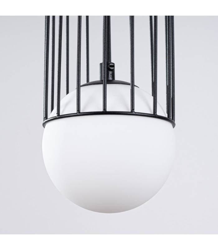 Brina Single Globe Pendant Ceiling Light Black-11