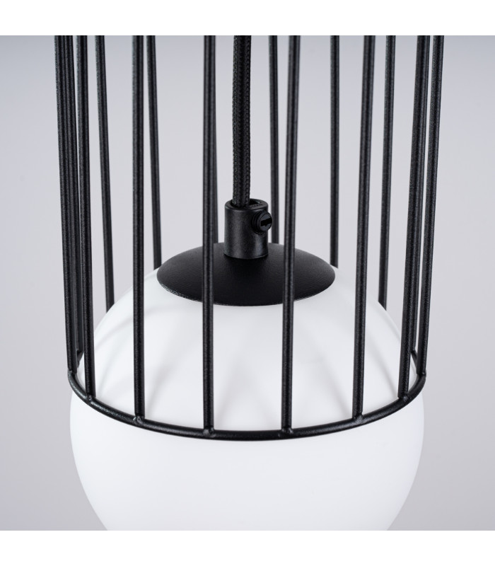 Brina Single Globe Pendant Ceiling Light Black-12