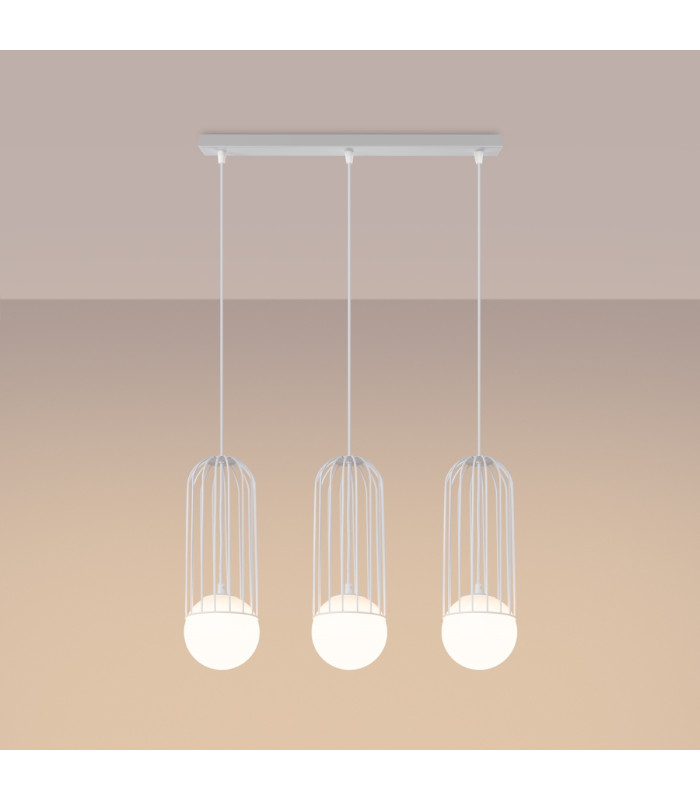 Brina Bar Pendant Ceiling Light 3 Globe White-2