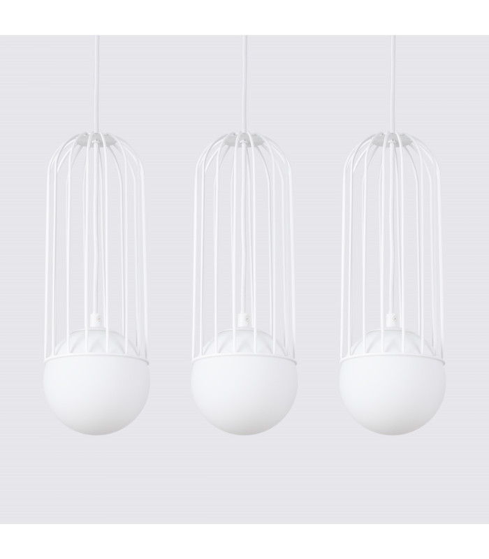 Brina Bar Pendant Ceiling Light 3 Globe White-4