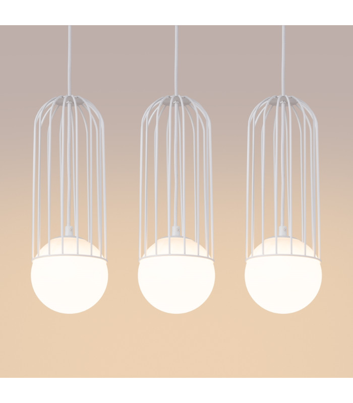 Brina Bar Pendant Ceiling Light 3 Globe White-5