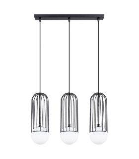 Brina Bar Pendant Ceiling Light 3 Globe Black-1