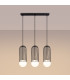 Brina Bar Pendant Ceiling Light 3 Globe Black-2
