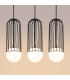 Brina Bar Pendant Ceiling Light 3 Globe Black-5