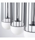 Brina Bar Pendant Ceiling Light 3 Globe Black-7