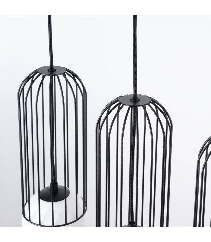 Brina Bar Pendant Ceiling Light 3 Globe Black-8
