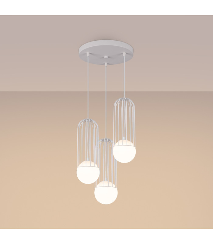 Brina Cluster Pendant Ceiling Light 3 Globe White-2