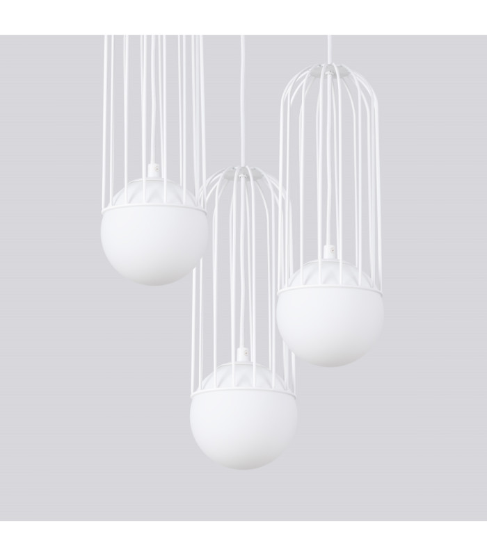 Brina Cluster Pendant Ceiling Light 3 Globe White-4