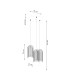 Brina Cluster Pendant Ceiling Light 3 Globe White-16