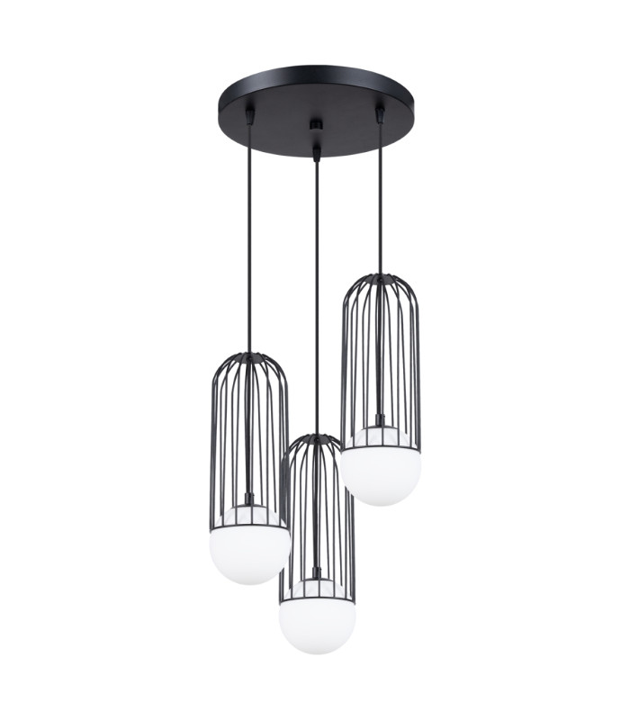 Brina Cluster Pendant Ceiling Light 3 Globe Black-1