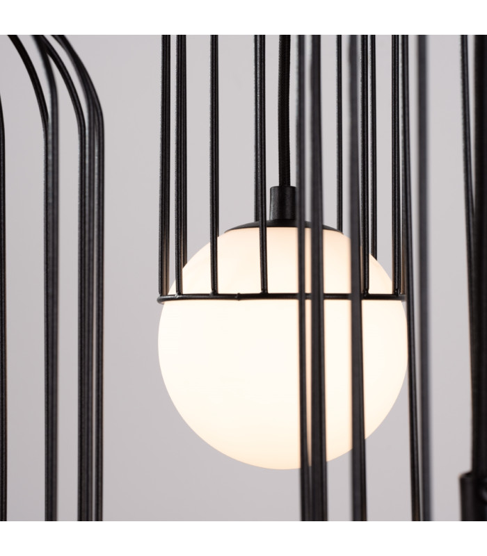 Brina Cluster Pendant Ceiling Light 3 Globe Black-10