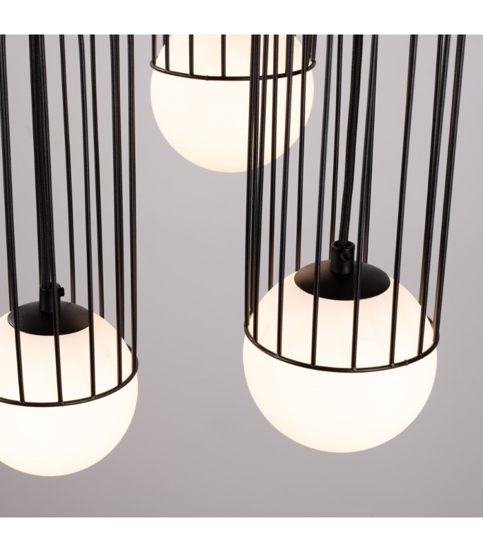 Brina Cluster Pendant Ceiling Light 3 Globe Black-11
