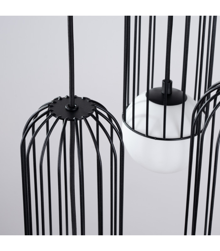 Brina Cluster Pendant Ceiling Light 3 Globe Black-13