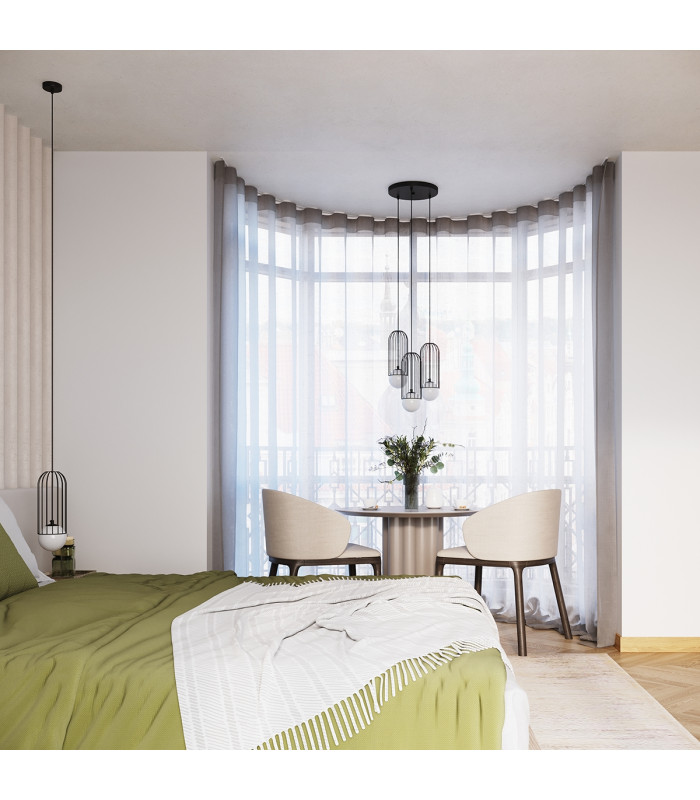 Brina Cluster Pendant Ceiling Light 3 Globe Black-20