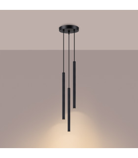 Arche Cluster Pendant Ceiling Light 3 Lamp Black-2