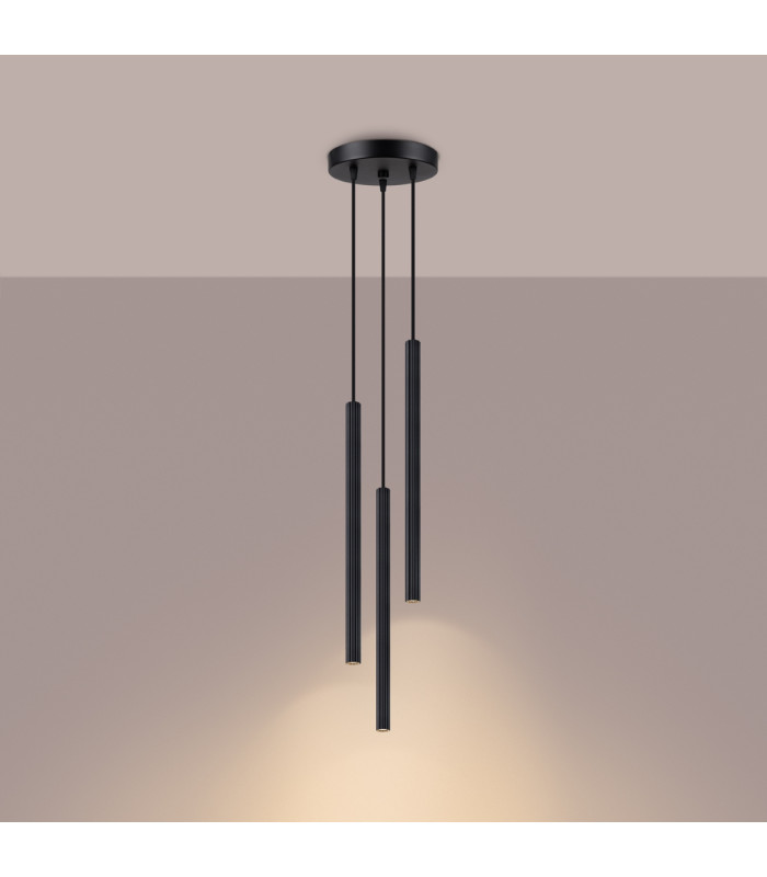 Arche Cluster Pendant Ceiling Light 3 Lamp Black-2