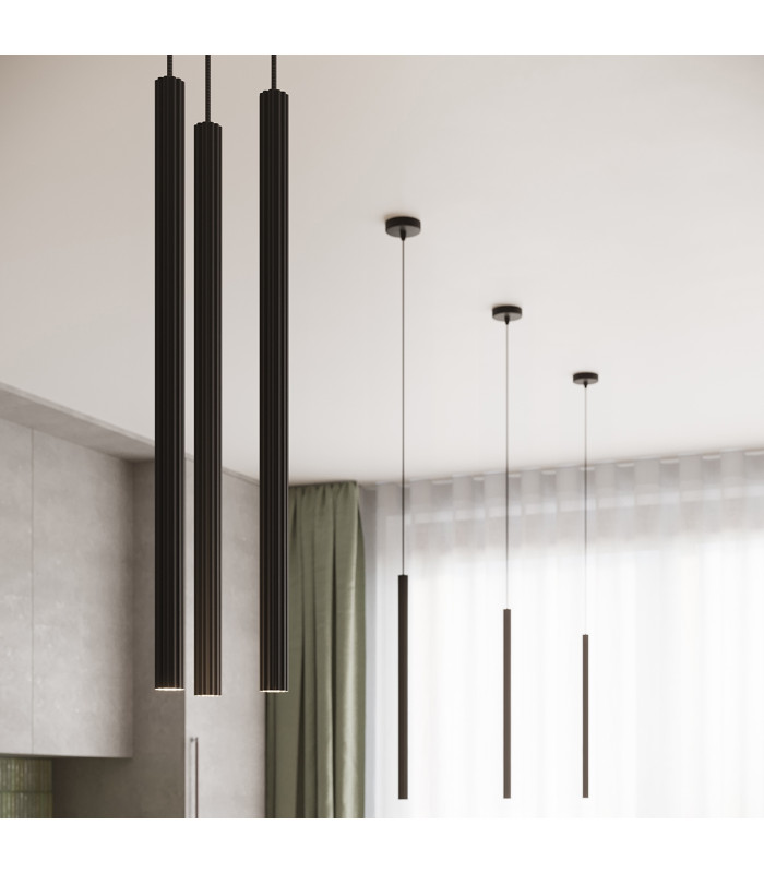 Arche Cluster Pendant Ceiling Light 3 Lamp Black-16
