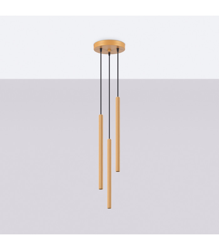 Arche Cluster Pendant Ceiling Light 3 Lamp Gold-3