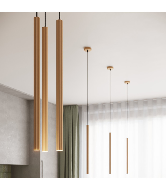 Arche Cluster Pendant Ceiling Light 3 Lamp Gold-16