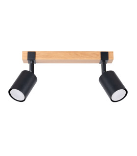 Fager Twin Ceiling Spotlight Black-1