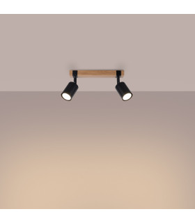 Fager Twin Ceiling Spotlight Black-2