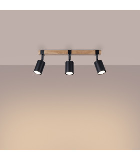 Fager Ceiling Spotlight Bar 3 Lamp Black-2