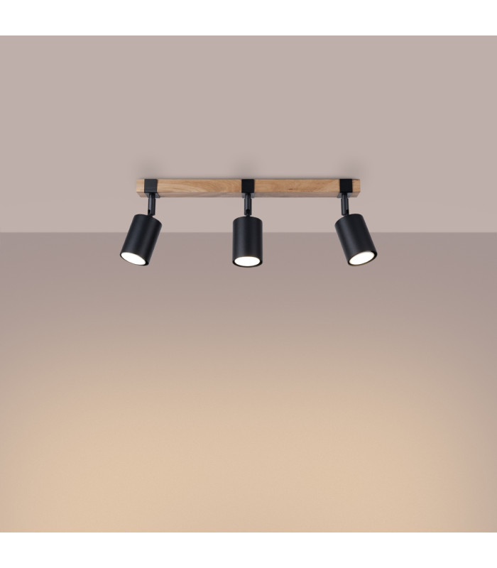 Fager Ceiling Spotlight Bar 3 Lamp Black-2