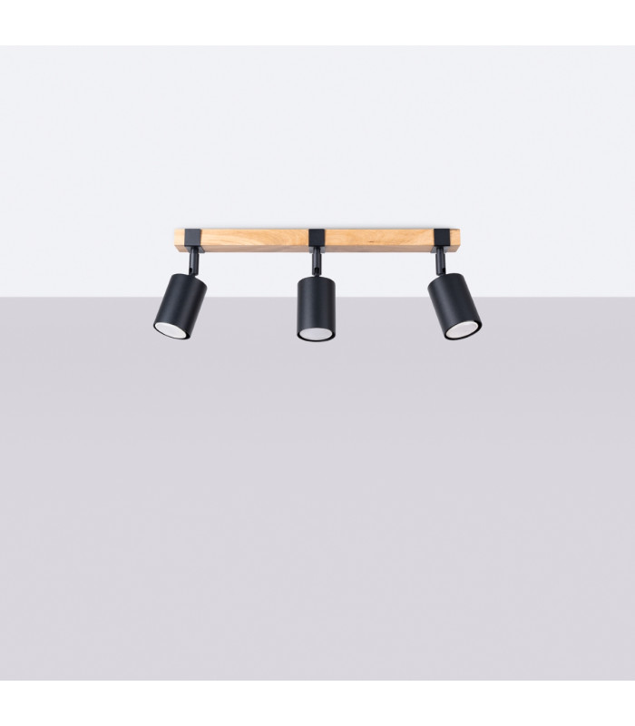 Fager Ceiling Spotlight Bar 3 Lamp Black-3