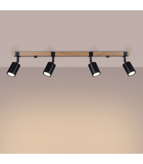 Fager Ceiling Spotlight Bar 4 Lamp Black-2