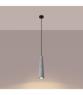 Electra Slim Pendant Ceiling Light Concrete-2