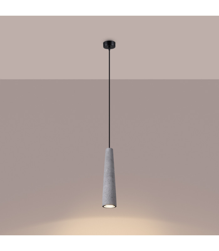 Electra Slim Pendant Ceiling Light Concrete-2