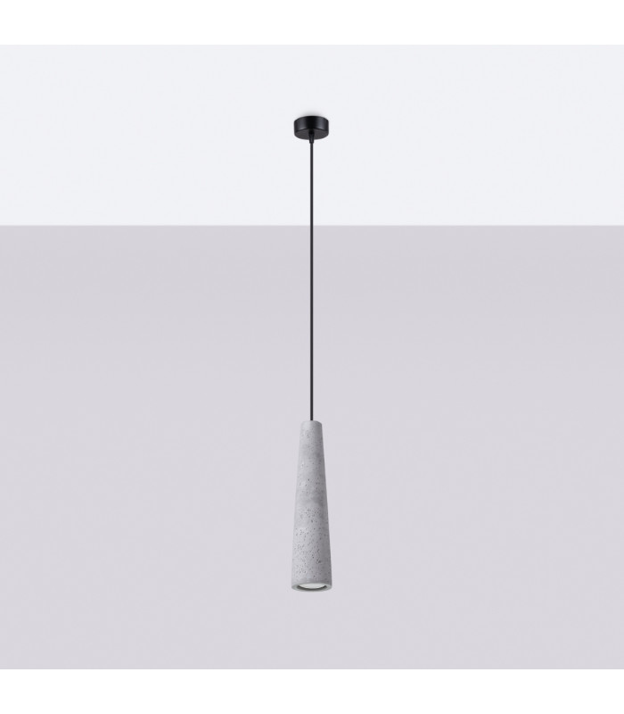 Electra Slim Pendant Ceiling Light Concrete-3