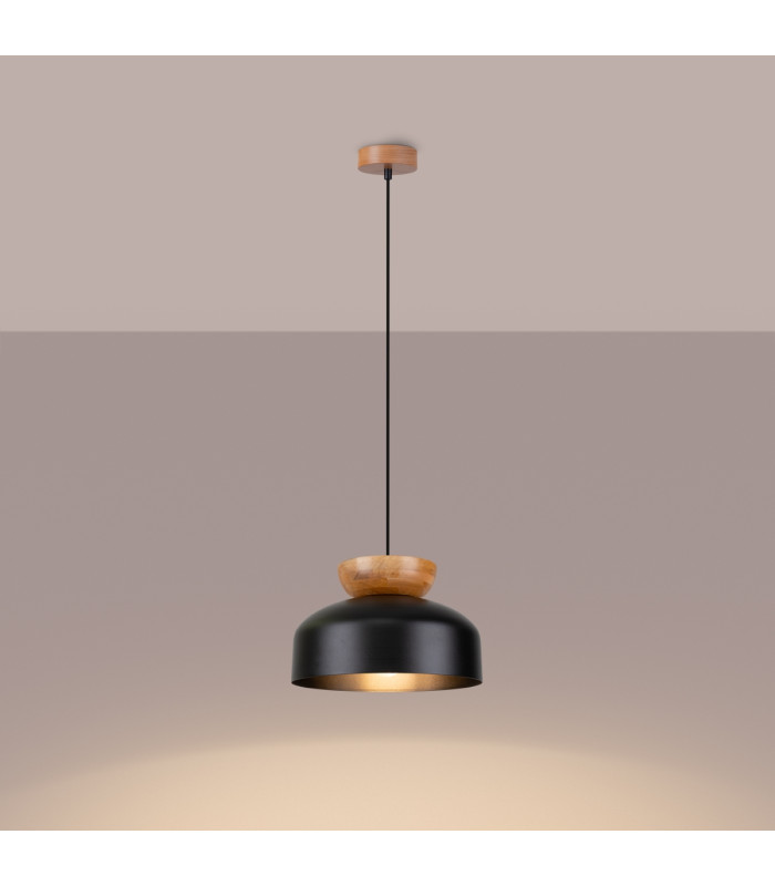 Marion Dome Pendant Ceiling Light Black-2